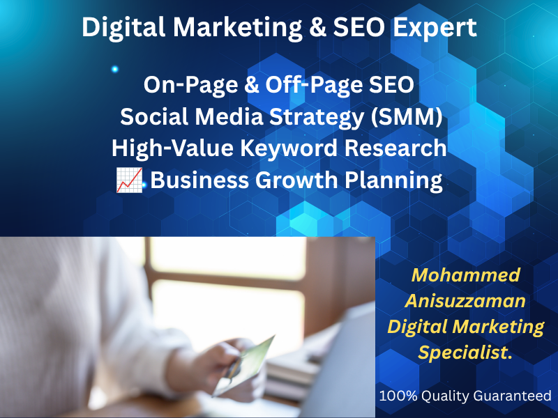 Professional Digital Marketing Specialist | SEO, SMM & Social Media Strategist